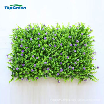 Eco-Friendly Artificial Grass And Flowers Wall For Garden Landscaping